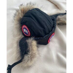 Canada Goose Black Fur-Trimmed Hat